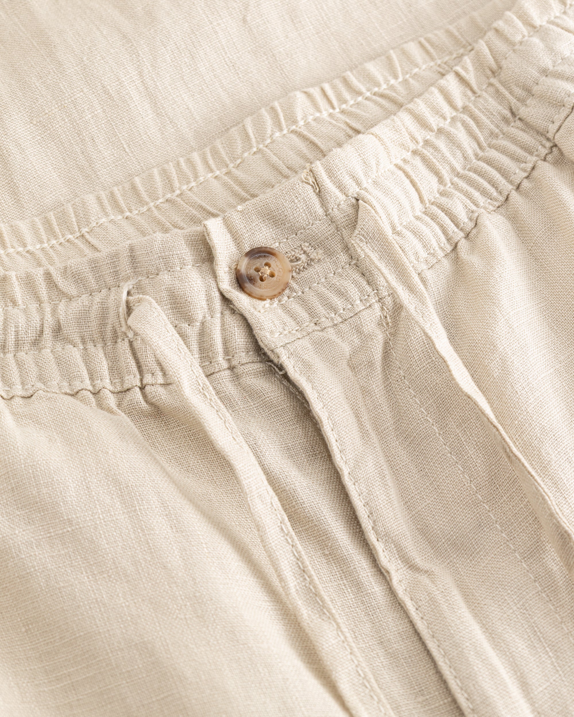 Baggy 100% flax pants beige